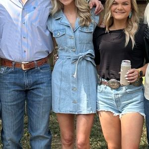 Denim Dress with Buttons